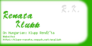 renata klupp business card